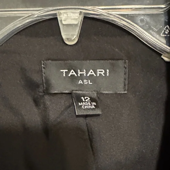 Tahari ASL Classic Black Coat Dress size 12 - Picture 2 of 5